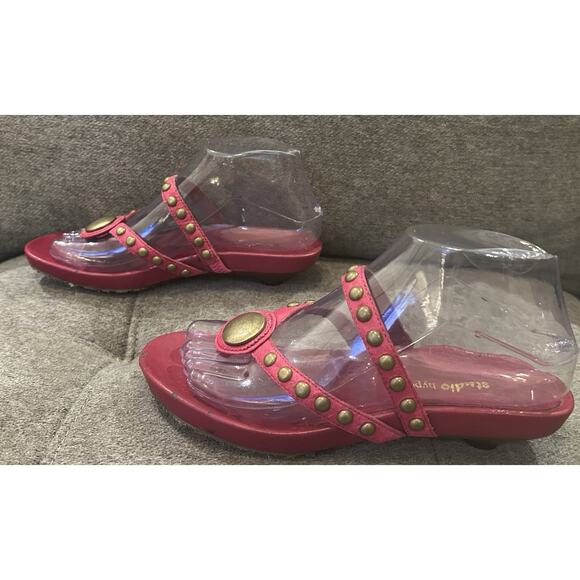 Dessert Red Studded Sandals size 6M - Picture 3 of 6